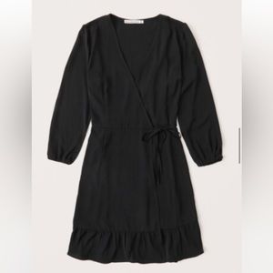 Abercrombie Black Wrap Mini Dress (